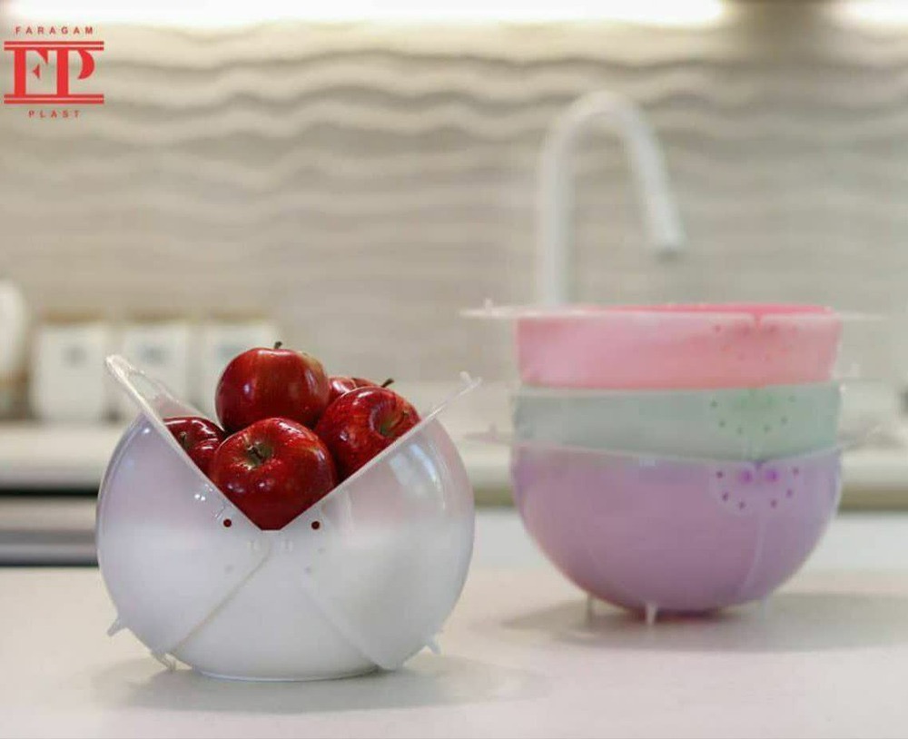 سبد گردشونده دو طرفه آبکش دار